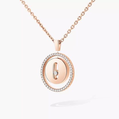 Modern Dancing Diamond Rotating 2 Ways Pendant