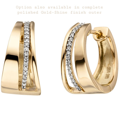 Dual finish Silenced Gold Fusion Hoops