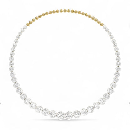 Round Diamond Necklace with Earrings