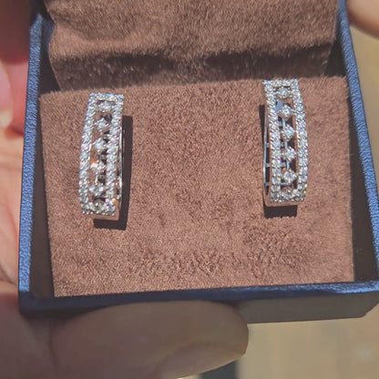 Radiant Arch Diamond Hoop Earrings