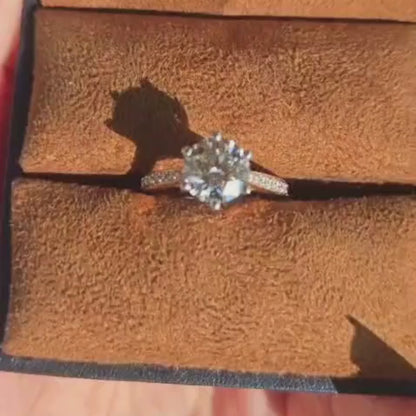 Eternal Solitaire Pave Engagement Ring