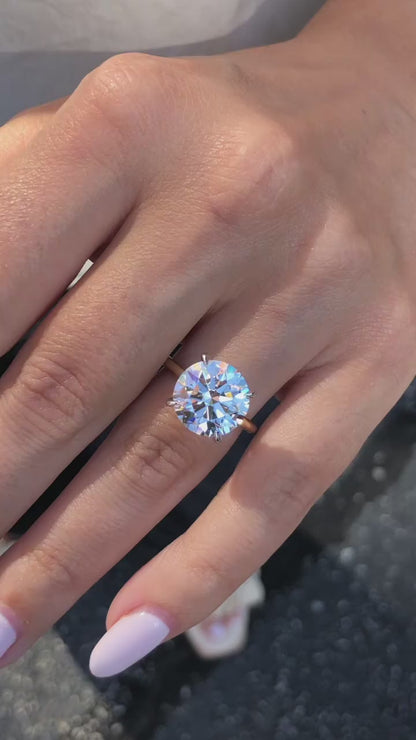 3 Carat Queens crown Solitaire Ring