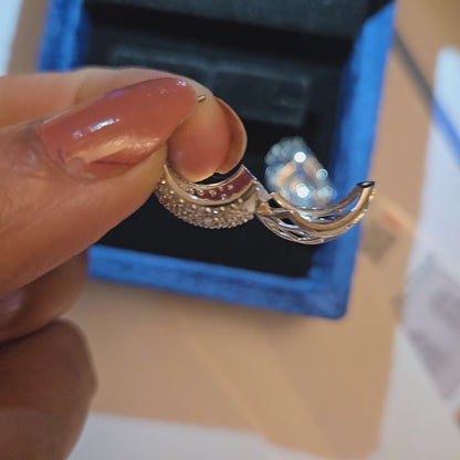 Stardust Pebble Diamond Hoop Earrings