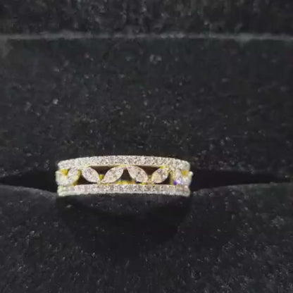 The Marquise Vine Diamond Band Ring
