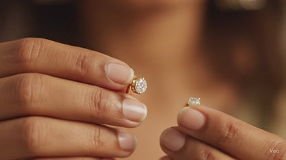 4 Prong Round Solitaire Stud Earrings