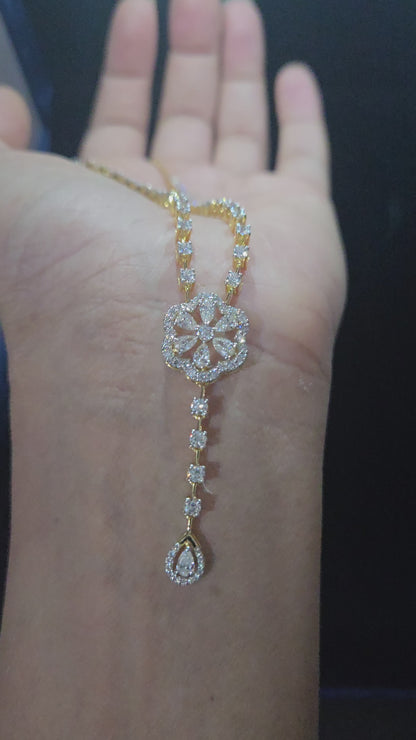 Tri-Charm Emerald & Diamond Statement Necklace