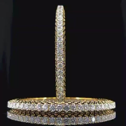 Regal Circle Filigree Diamond Bangle