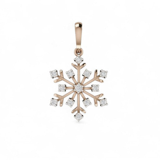 Shining Snowflake Star Pendant
