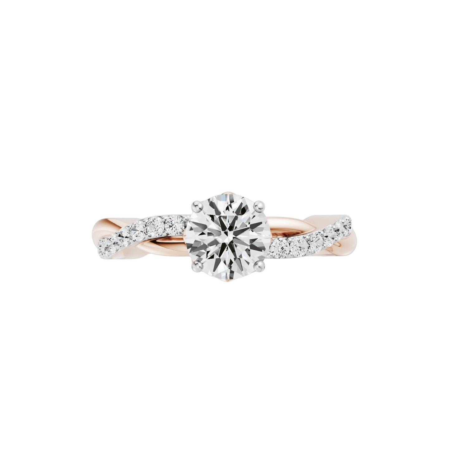 Twisted Shank Solitaire Ring