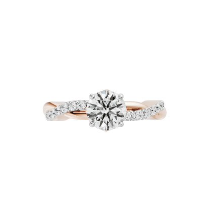 Twisted Shank Solitaire Ring