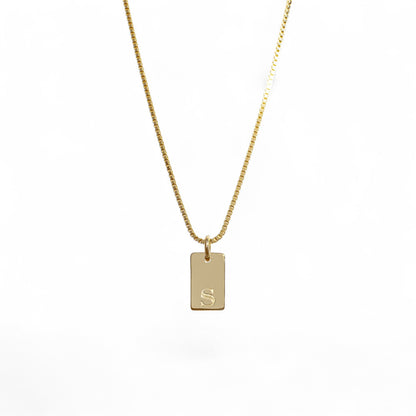 Self Love Intials Unisex Flat Plate Pendant