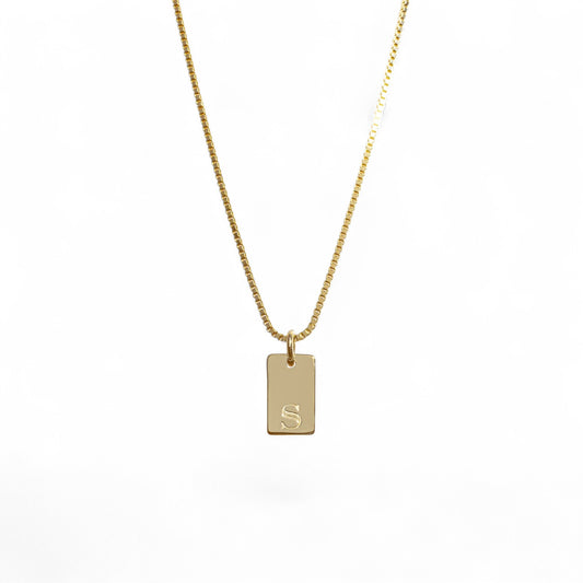 Self Love Intials Unisex Flat Plate Pendant