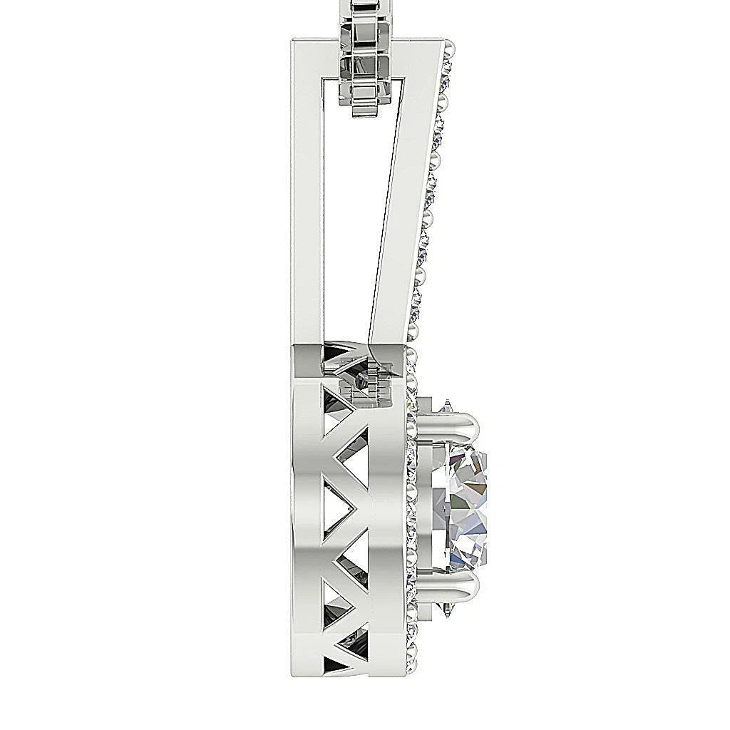 Bold Halo Round Solitaire Pendant