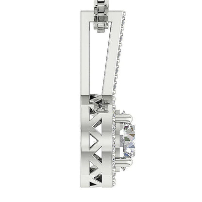 Bold Halo Round Solitaire Pendant