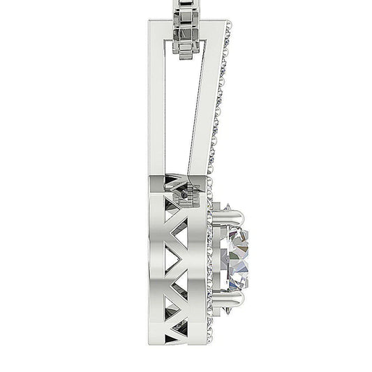 Bold Halo Round Solitaire Pendant