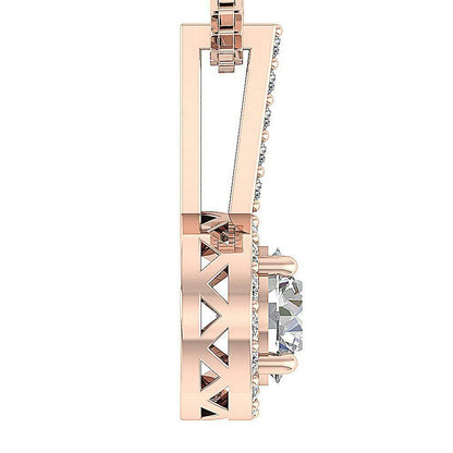 Bold Halo Round Solitaire Pendant