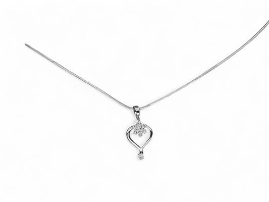 Dazzling Star in a Heart Pendant