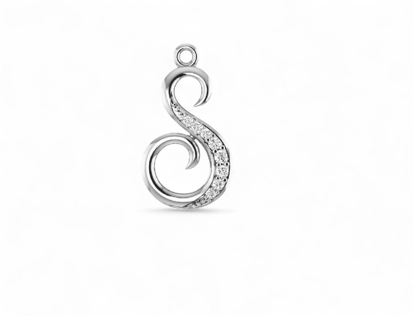 Diamond Alphabet Pendant