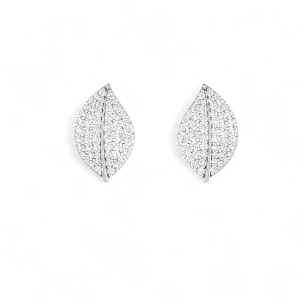 Diamond Leaf Earrings