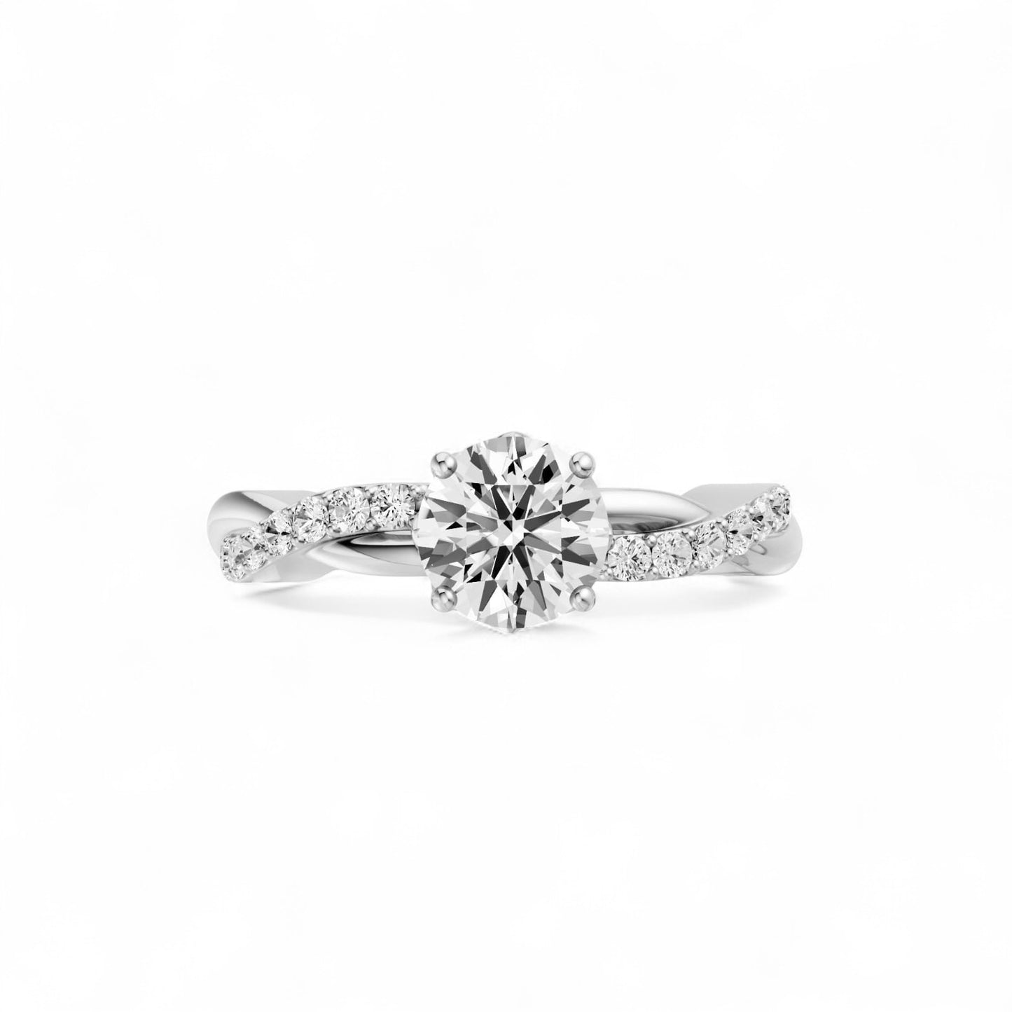 Twisted Shank Solitaire Ring