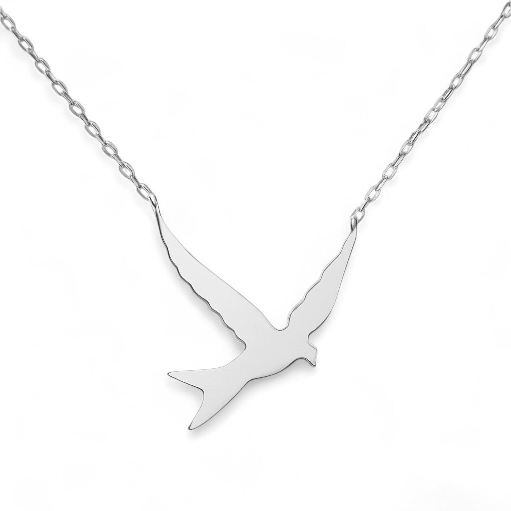 Flying Bird Signify Free Soul Gold Pendant