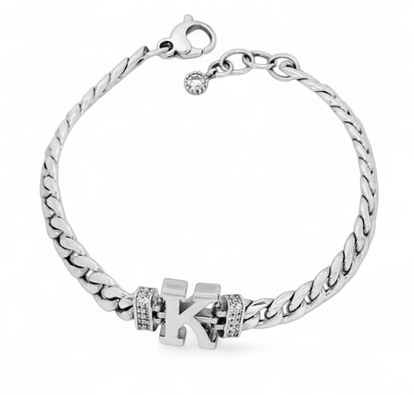 Gold and Diamond Customize Letter Bracelet Size Bracelet