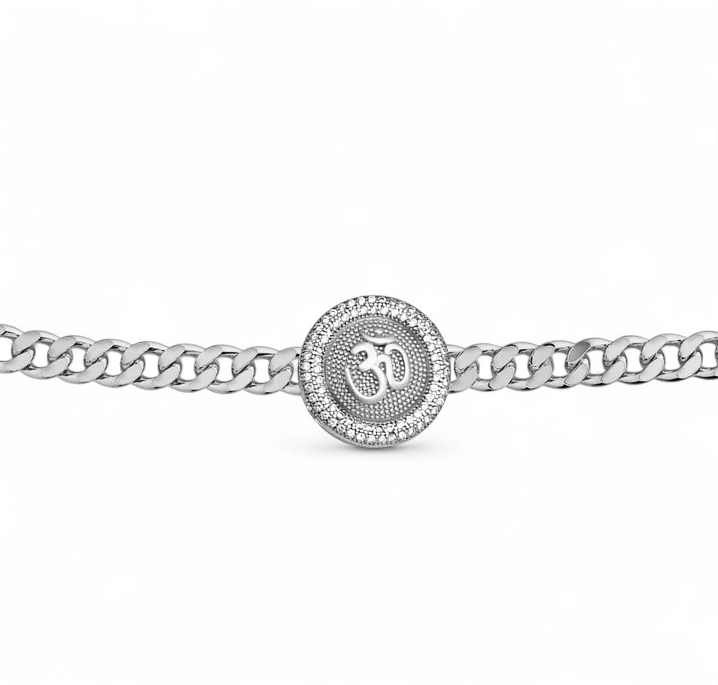 Gold and Diamond OM Bracelet Size Bracelet