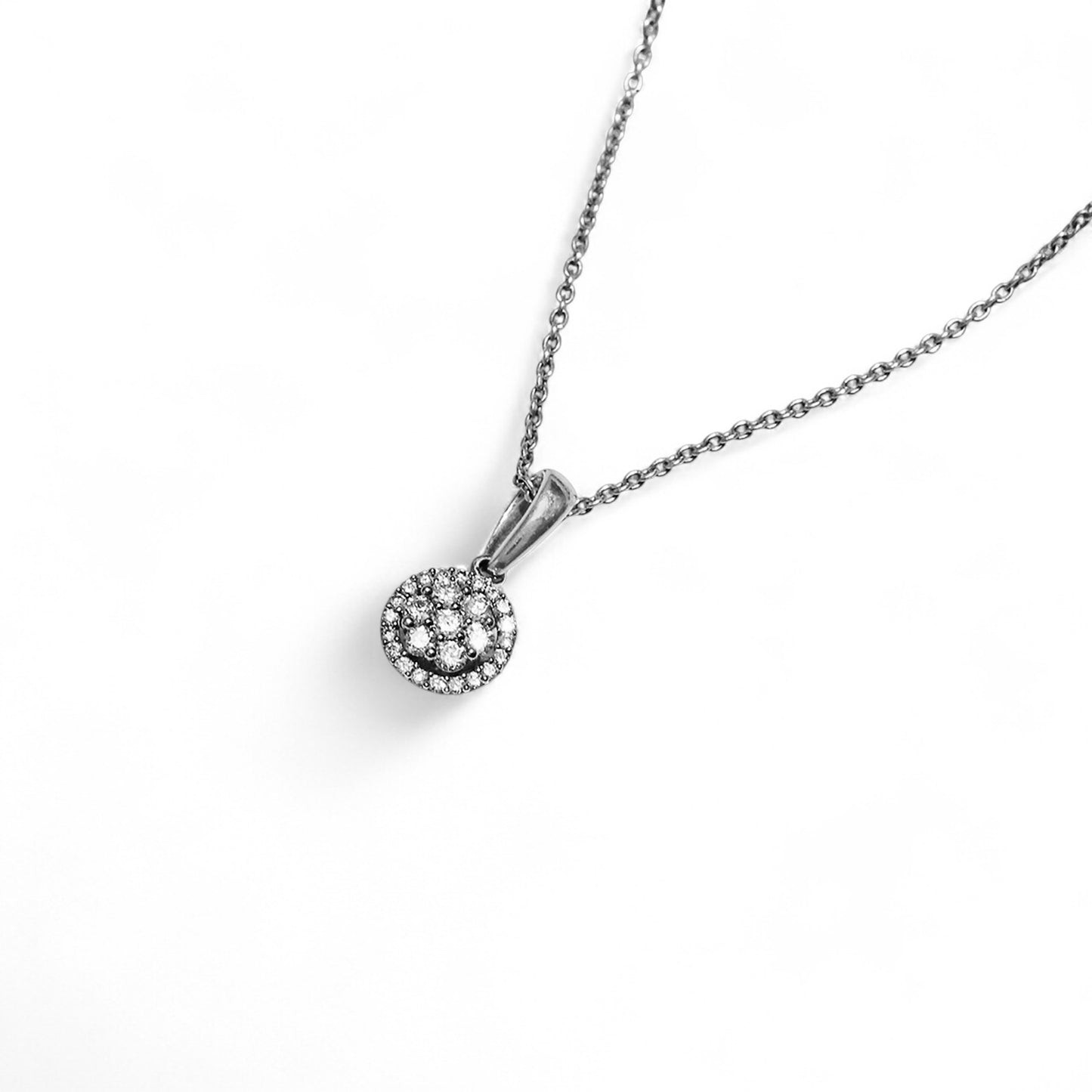 Halo Diamond Cluster Pendant