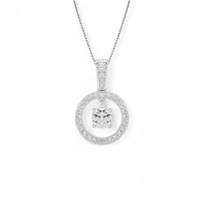 Halo Solitaire Pendant