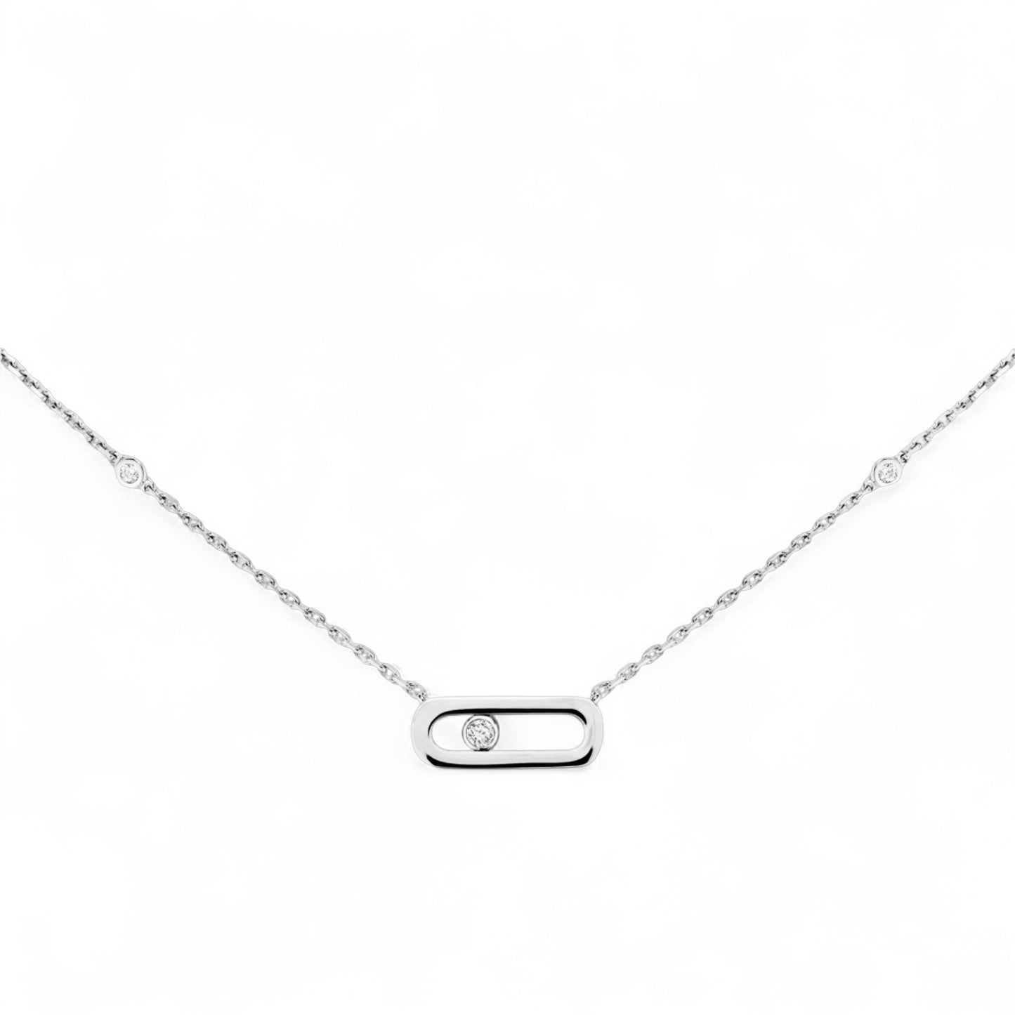 Minimalist Flat Bar Pendant with Chain