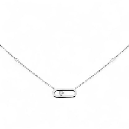 Minimalist Flat Bar Pendant with Chain