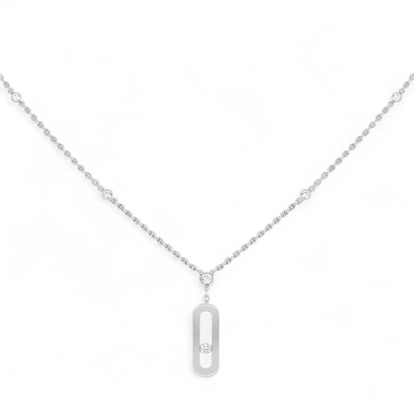 Minimalist Straight Bar Pendant with Chain