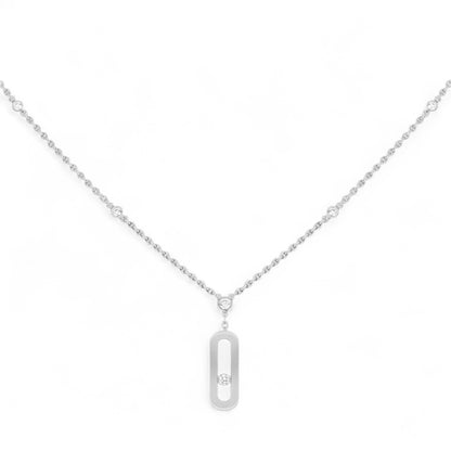 Minimalist Straight Bar Pendant with Chain