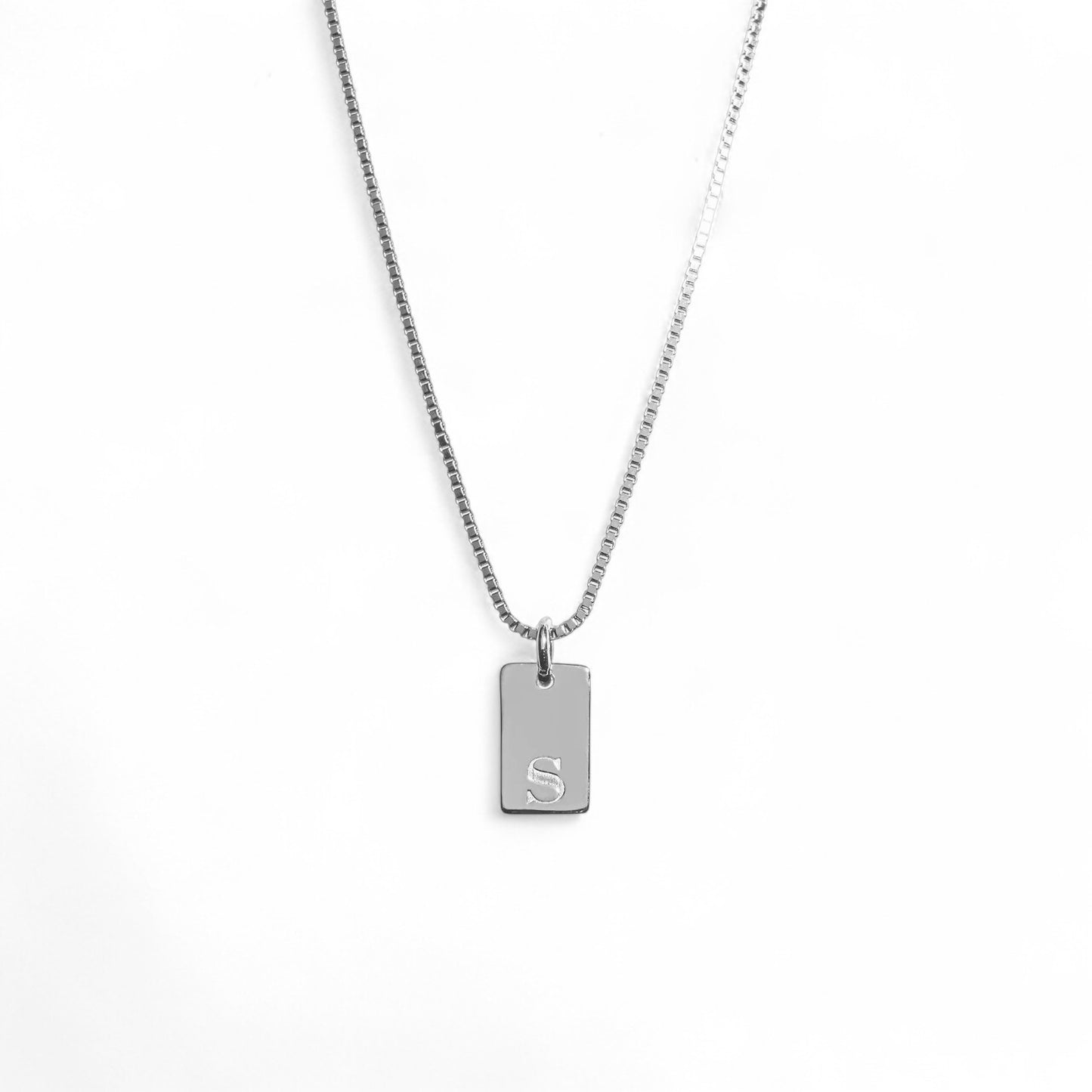 Self Love Intials Unisex Flat Plate Pendant