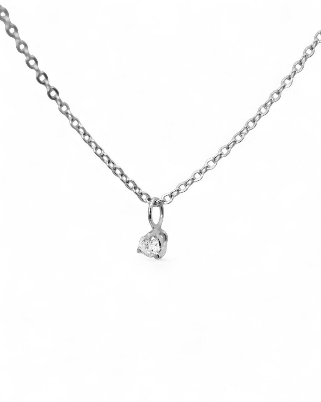 Small Single Diamond Pendant