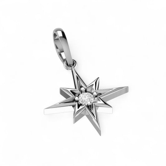 Wanderer's love forever Golden North Star Pendant