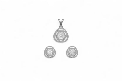 Modern Spiral Diamond Pendant