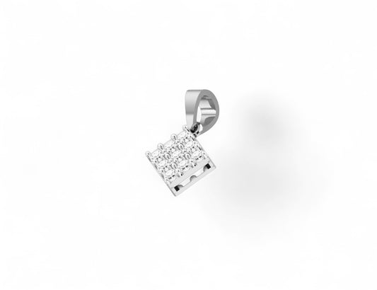 Square Cluster Diamond Pendant