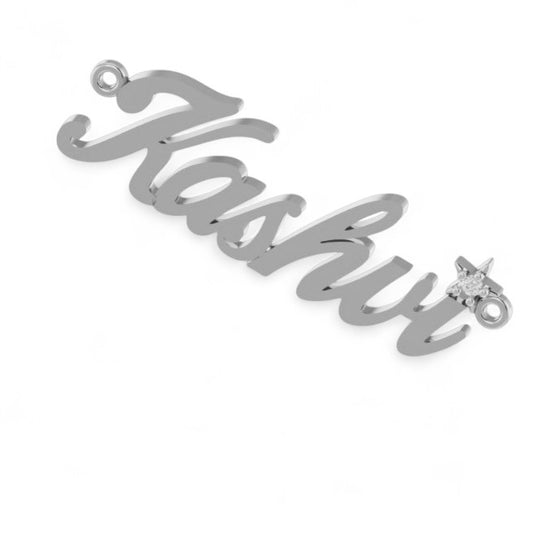 Daughters personalised name engrave gold pendant