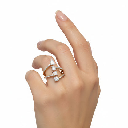 Triple Stone Statement Ring