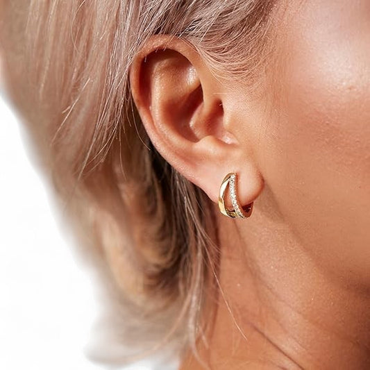 Dual loop dual look hoops earring