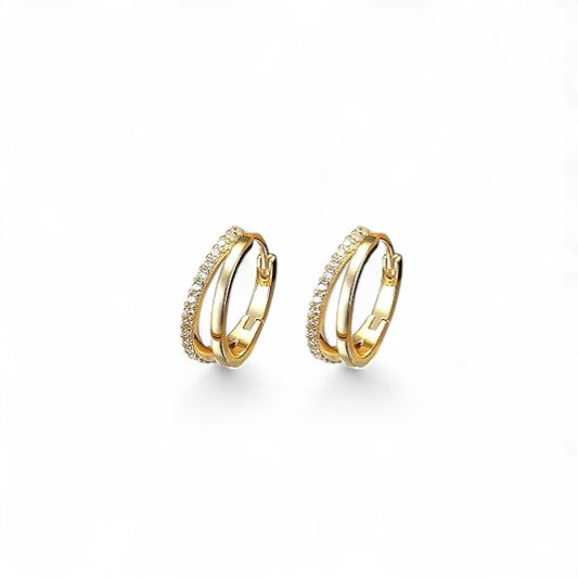 Dual loop dual look hoops earring